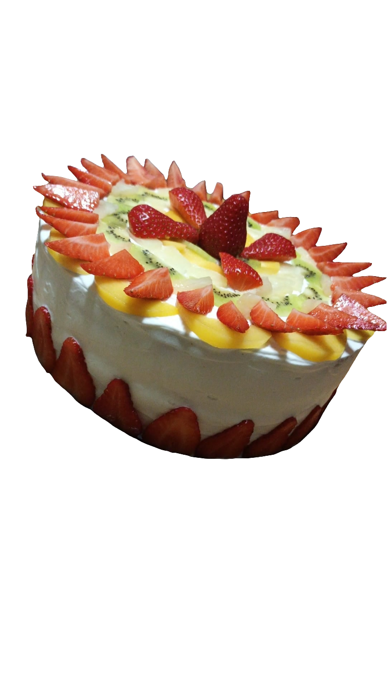 Bolo de frutas redondo